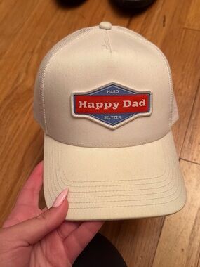 Happy Dad Patch Trucker Hat - Cream